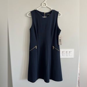 New Sharagano sheath navy dress size 8P